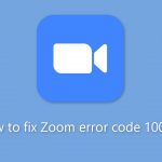 How to fix zoom error code