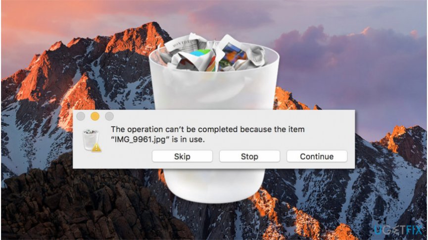 Can't empty trash on Mac