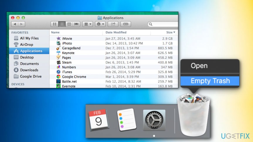 how to get rid of unneeded files on google chrome on mac