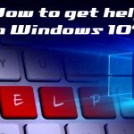 How to get help in windows