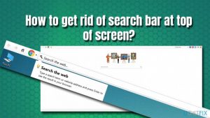 How to get rid of search bar at top of screen