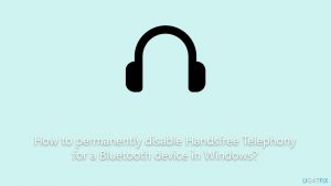 How to permanently disable handsfree telephony for a bluetooth device in windows