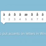 How to put accents on letters in windows