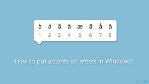 How to put accents on letters in windows