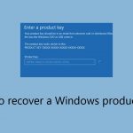 How to recover a windows product key
