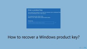 How to recover a windows product key