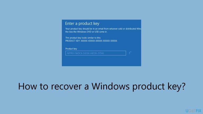 How to recover a Windows product key?