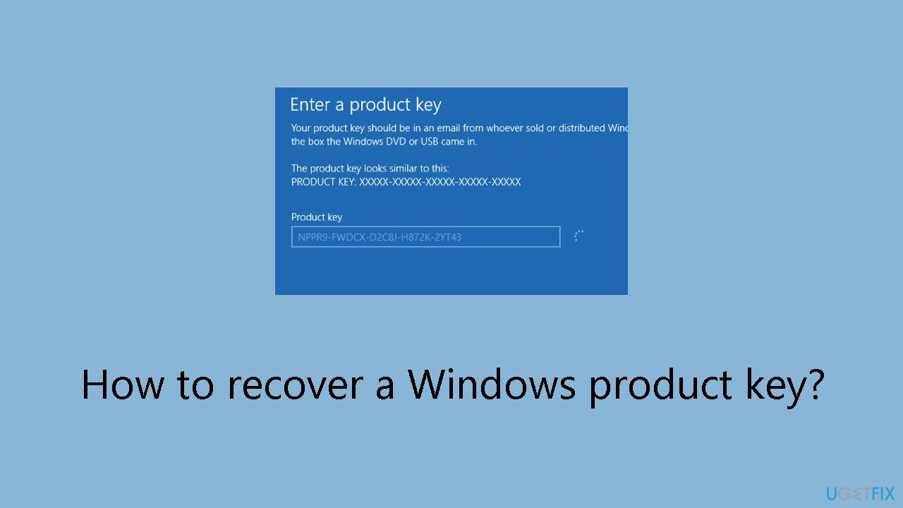 How to recover a Windows product key