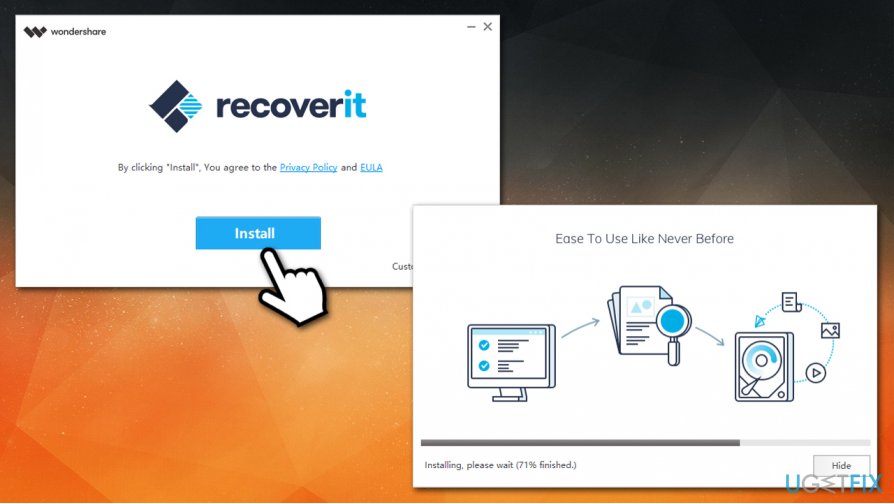 Install Recoverit software
