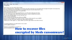 How to recover meds encrypted files