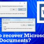 How to recover microsoft word documents