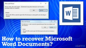 How to recover microsoft word documents