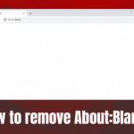 How to remove about blank