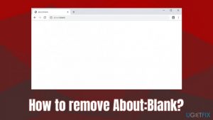 How to remove about blank