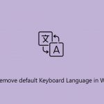 How to remove default keyboard language in windows