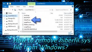 How to remove hiberfil sys file from windows