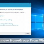 How to remove homegroup from windows