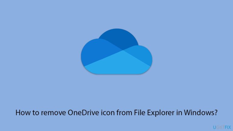How to remove OneDrive icon from File Explorer in Windows?