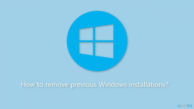 How to remove previous Windows installations?