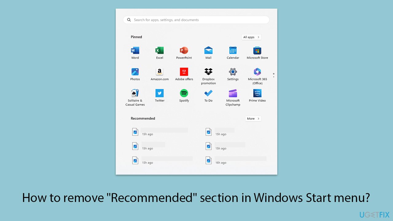 How to remove recommended section in windows start menu copy How to remove recommended section in windows start menu copy