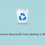 How to remove recycle bin from desktop in windows copy