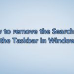 How to remove the search bar from the taskbar in windows
