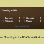 How to remove trending in nba from windows lockscreen copy