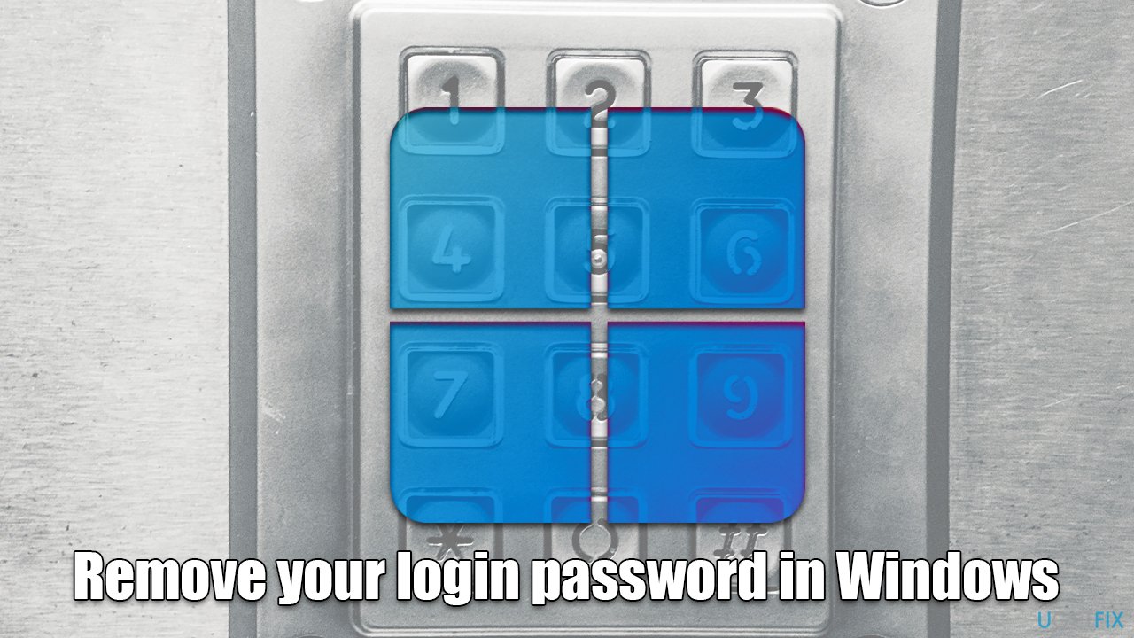 How to remove your login password in Windows?