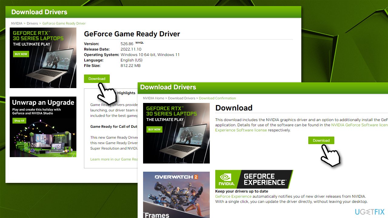 Download older Nvidia driver