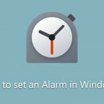 How to set an alarm in windows