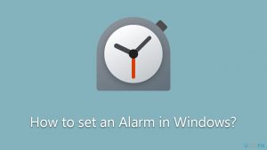 How to set an alarm in windows