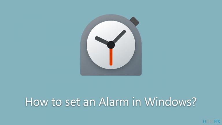 How to set an Alarm in Windows?