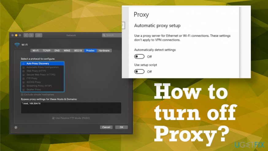 How to turn off Proxy
