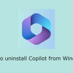 How to uninstall copilot from windows