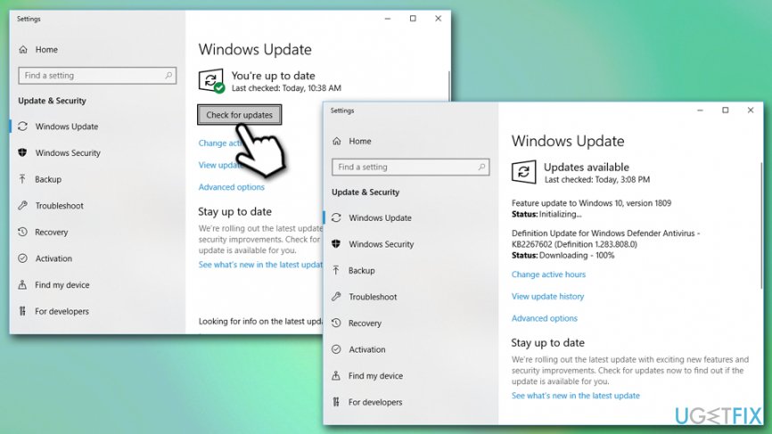 Apply Windows updates