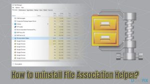 How to uninstall file association helper