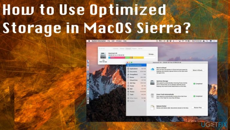 How to Use Optimized Storage in MacOS Sierra?