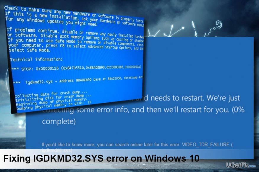 a printscreen of Igdkmd32.sys BSOD