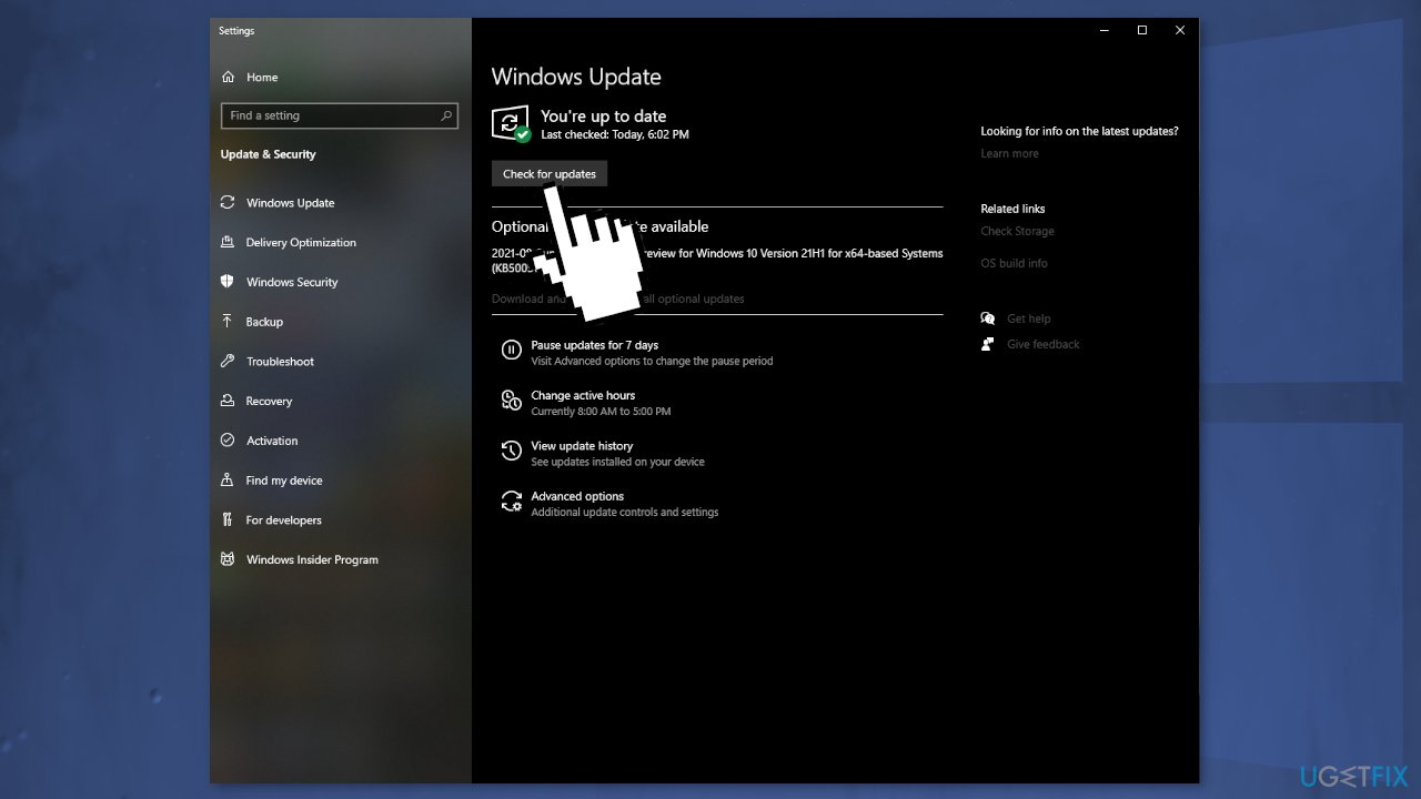 Install available Windows updates