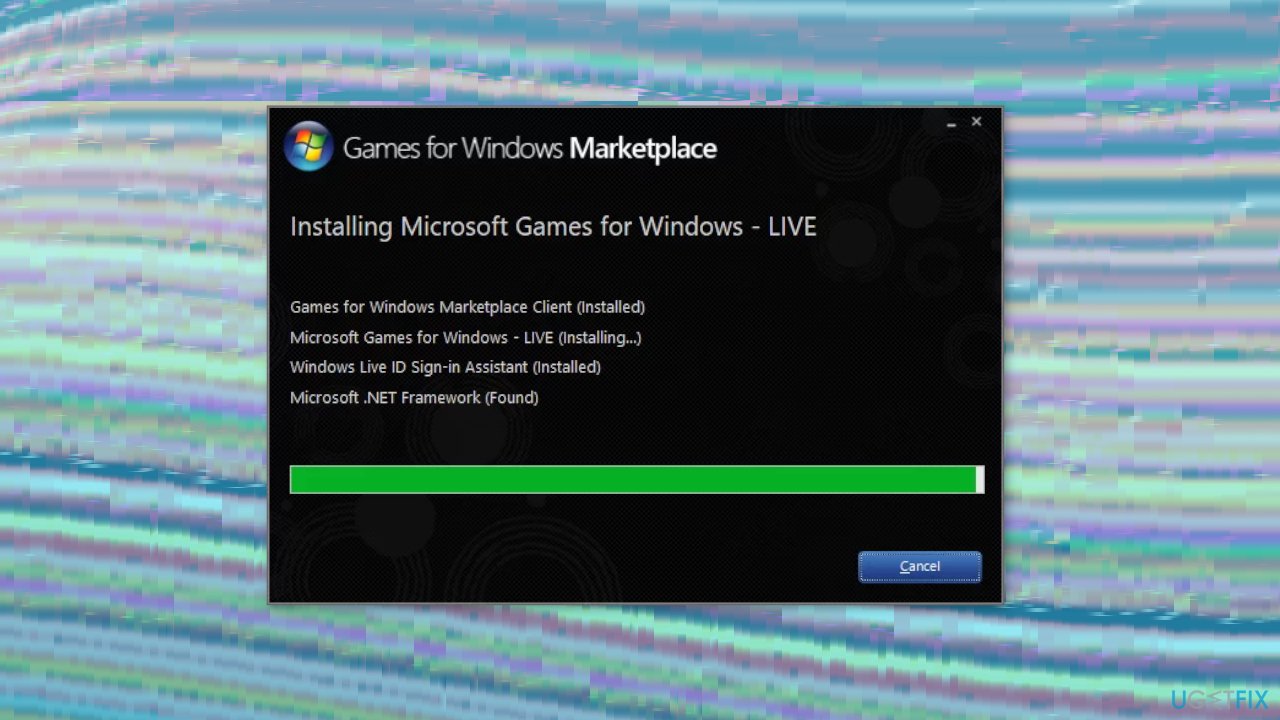 Install Games for Windows Marketplace