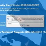 Internet security alert scam