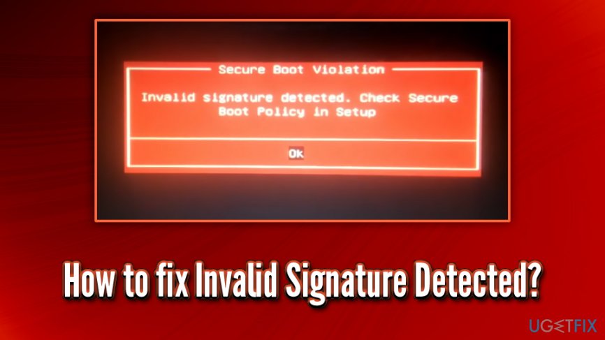 Secure boot violation - invalid signature detected