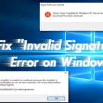 Invalid signature error2