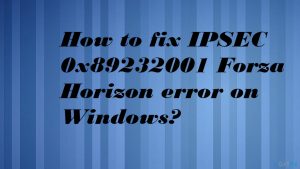 Ipsec 0x89232001 forza horizon error fix
