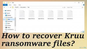 Kruu ransomware repair