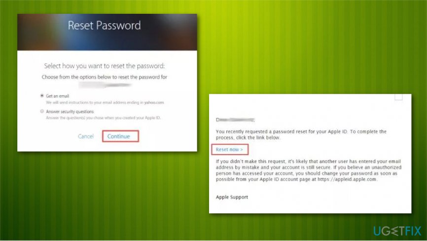 Method 1: getting an email with password