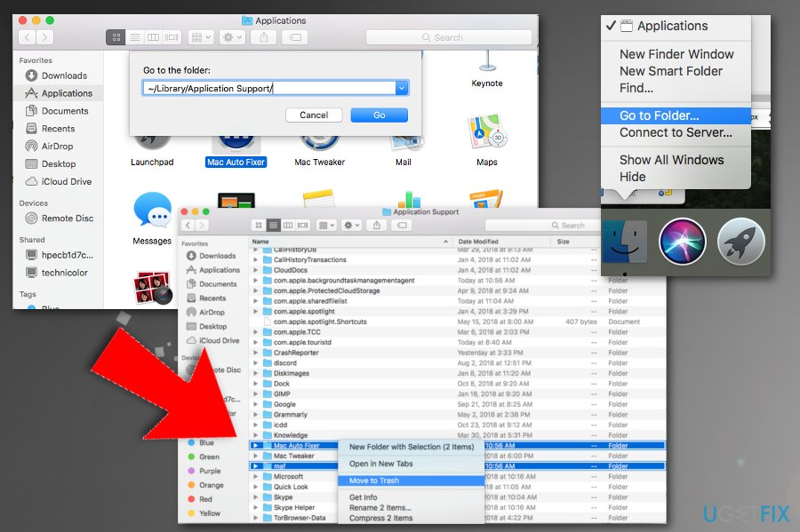 Uninstall Mac Auto Fixer in Library