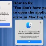 Mac big sur permission error fix