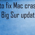 Mac crashing after big sur update