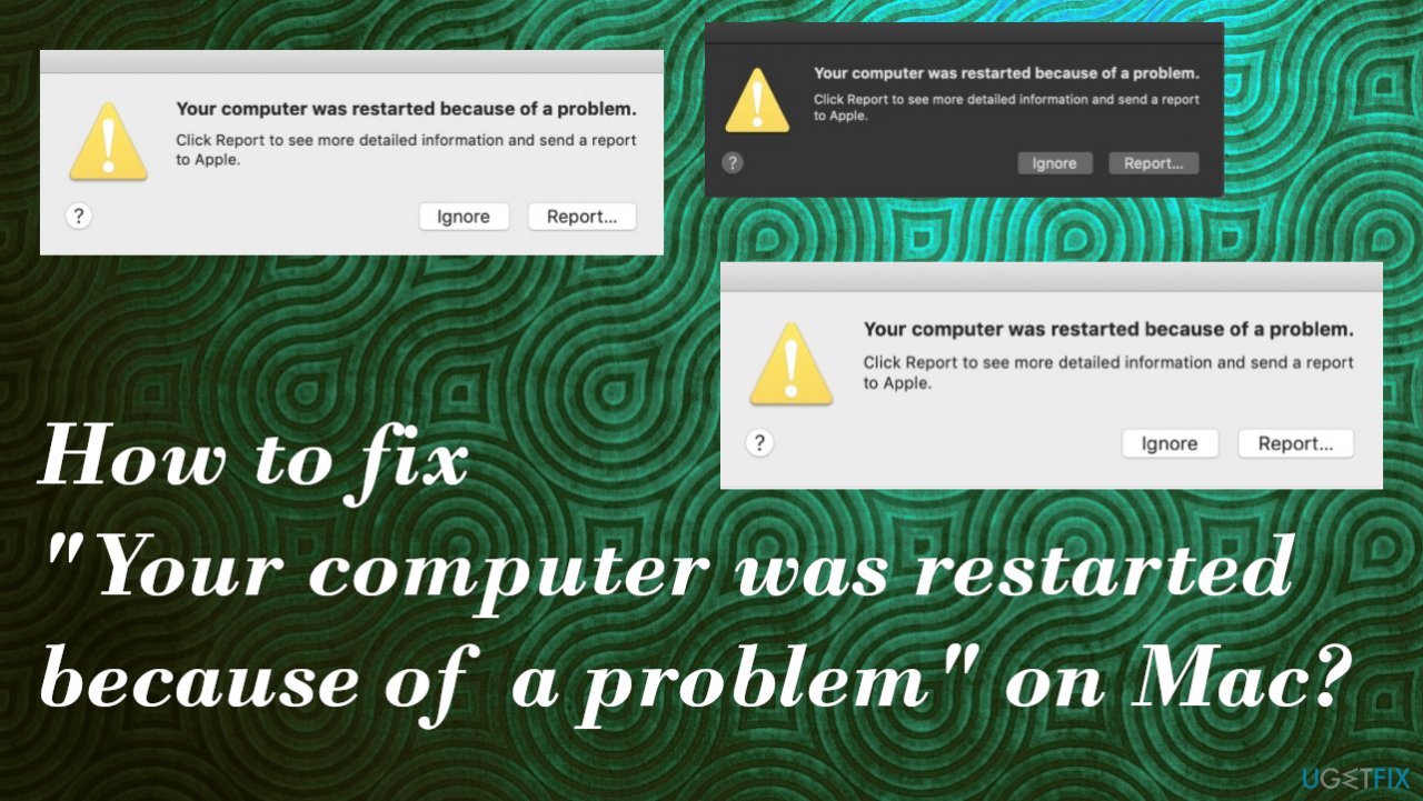 Your computer was restarted because of a problem
